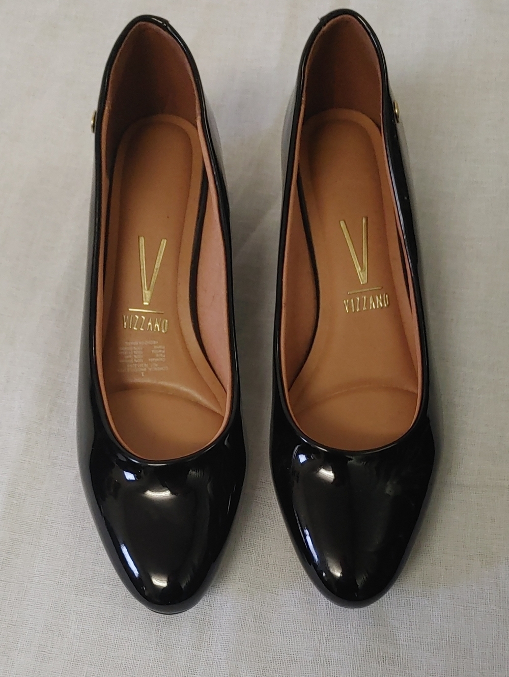 Black Patent Round-Toe Ballet Flats